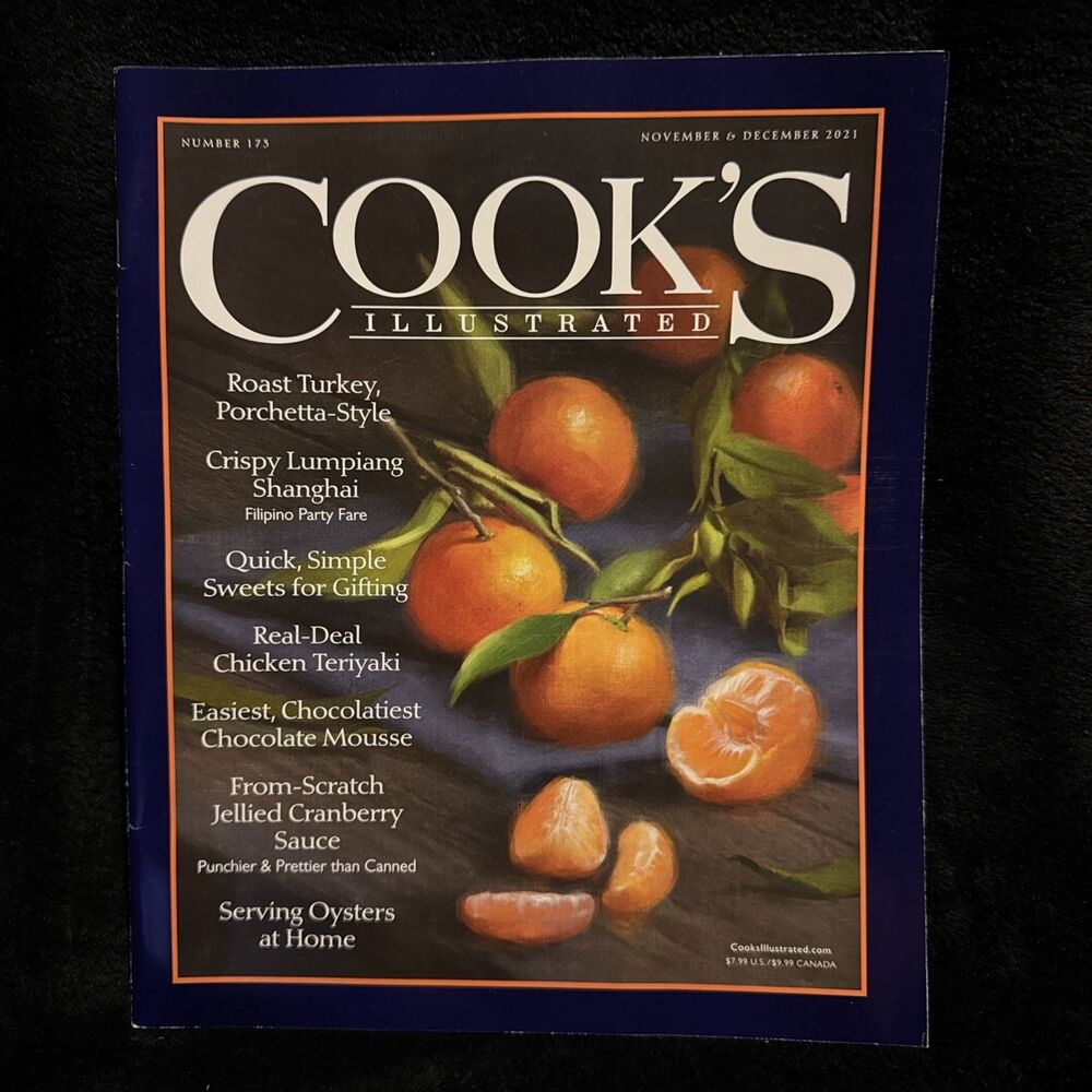 Cooks Illustrated November & December 2021 Hot Chocolate Mix Oysters Turkey